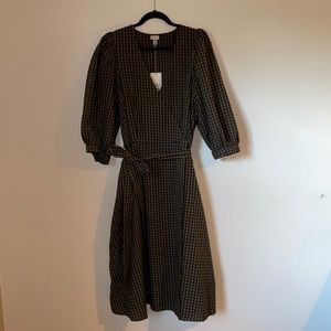 Blue & green gingham dress